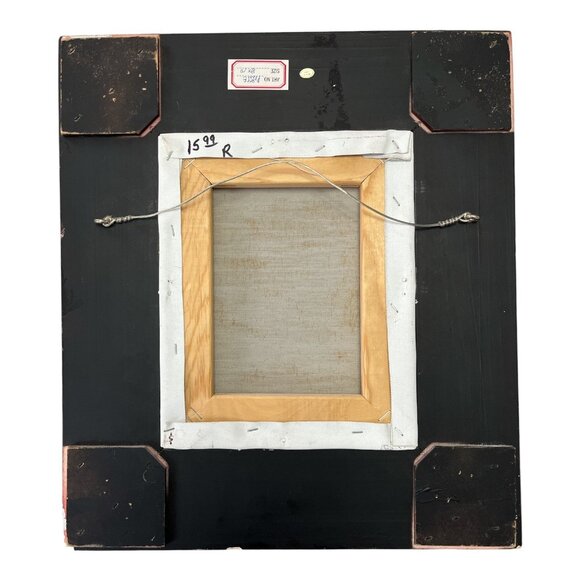 Framed Floral Oil Painting on Canvas – Heavy Silver Beaded Frame - Picture 3 of 9